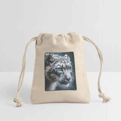 Snow Leopard Blue Eyes Design - Reusable Gift Bag
