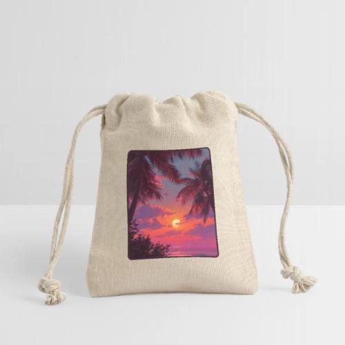Tropical Sunset Palm Silhouette Design - Reusable Gift Bag