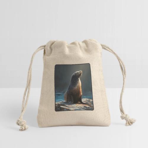 Fur Seal Artistic Shore Portrait Design - Reusable Gift Bag