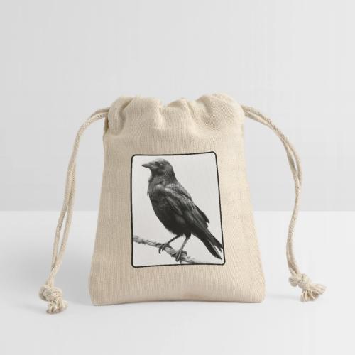 Raven Black and White Art Design - Reusable Gift Bag