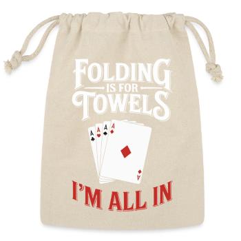 All In Towels Card Pun - Reusable Gift Bag - Natural - Front