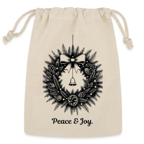 Peace & Joy T-Shirt | Minimalist Elegant Christmas - Reusable Gift Bag
