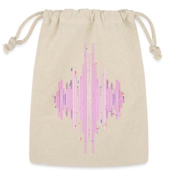 Pink Neon Soundwave - Reusable Gift Bag - Natural - Front