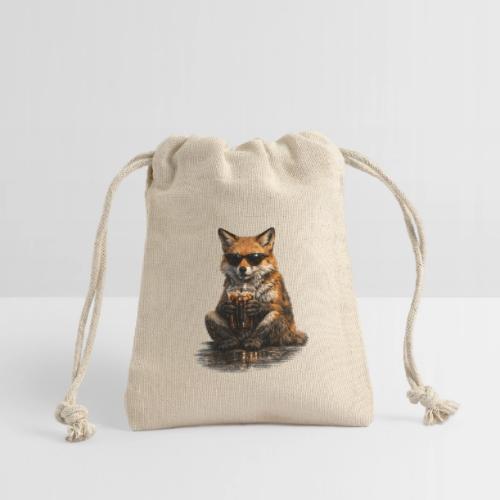 Cool Red Fox Wearing Sunglasses Drinking Coffee - Reusable Gift Bag