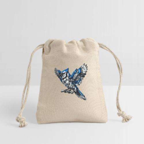 Silver Blue Jay Open Wing Perch - Reusable Gift Bag