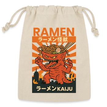 Ramen Kaiju Inferno - Reusable Gift Bag - Natural - Front