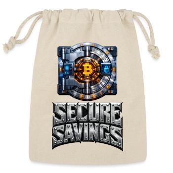 Crypto Vault Secure Savings - Reusable Gift Bag - Natural - Front