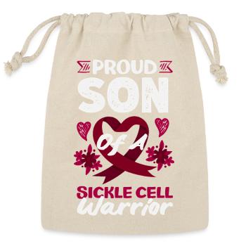 Sickle Cell Awareness Warrior Supporter Survivor - Reusable Gift Bag - Natural - Front