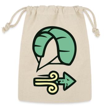 Kitesurfing Kite Canopy Windsurfing Water Sports - Reusable Gift Bag - Natural - Front