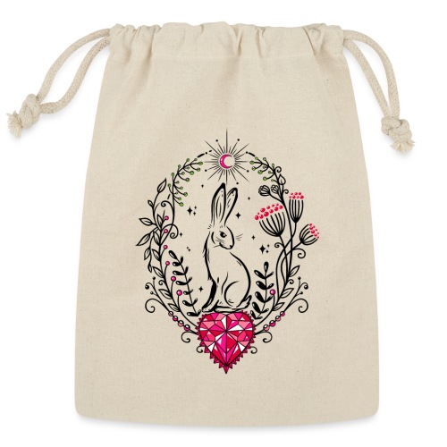 Hare Easter Bunny with Heart Crystal - Reusable Gift Bag
