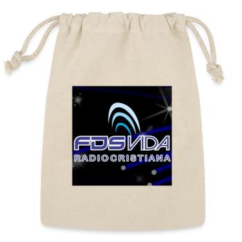Vida Radio Cristiana Neon Logo - Reusable Gift Bag - Natural - Front