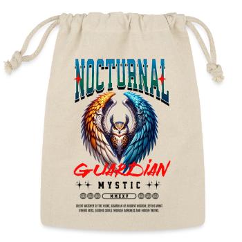 Unique Elegant Mystic Owl Cool Artwork Design - Reusable Gift Bag - Natural - Front