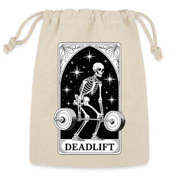 The Deadlift Tarot Card - Reusable Gift Bag - Natural - Front