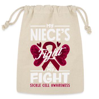 Sickle Cell Awareness Warrior Supporter Survivor - Reusable Gift Bag - Natural - Front