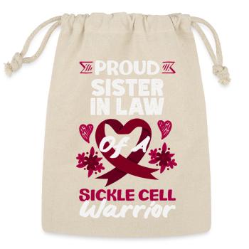 Sickle Cell Awareness Warrior Supporter Survivor - Reusable Gift Bag - Natural - Front