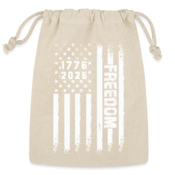 Freedom Flag 1776 2026 - Reusable Gift Bag - Natural - Front