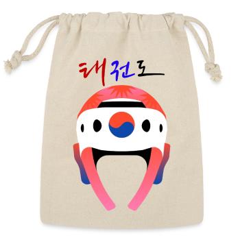 Taekwondo Taegeuk Head Guard - Reusable Gift Bag - Natural - Front