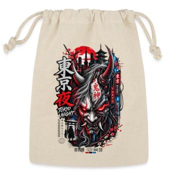 Tokyo Night Oni Neon - Reusable Gift Bag - Natural - Front