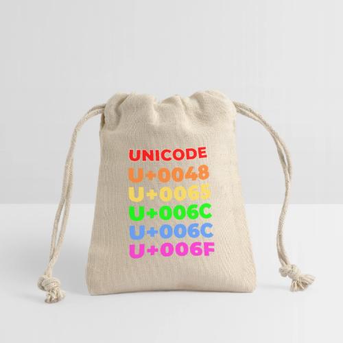 Hello, in unicode - Reusable Gift Bag