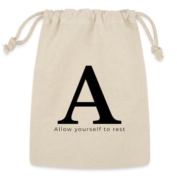 Allow Yourself to Rest | Minimal Typography Quote - Reusable Gift Bag - Natural - Front