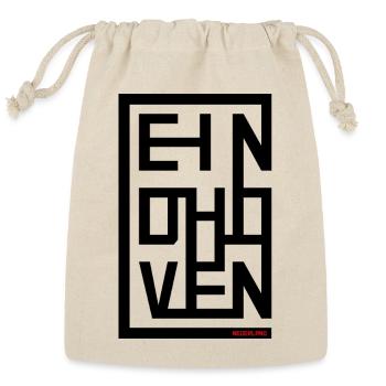 Eindhoven Nederland Geometric Typography Design - Reusable Gift Bag - Natural - Front
