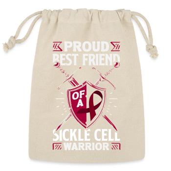 Sickle Cell Awareness Warrior Supporter Survivor - Reusable Gift Bag - Natural - Front