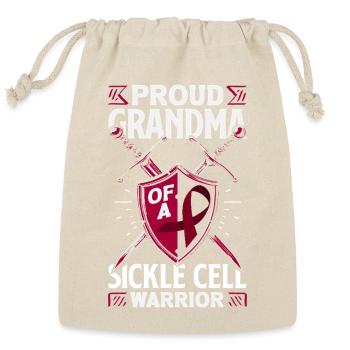 Sickle Cell Awareness Warrior Supporter Survivor - Reusable Gift Bag - Natural - Front
