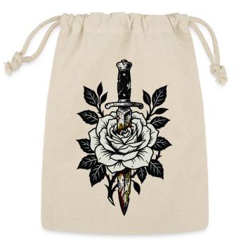 dagger and rose - Reusable Gift Bag - Natural - Front