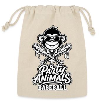 Party Animals Baseball Monkey - Reusable Gift Bag - Natural - Front