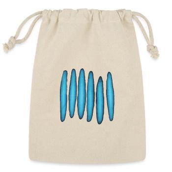 Azure Pulse Glyphs - Reusable Gift Bag - Natural - Front