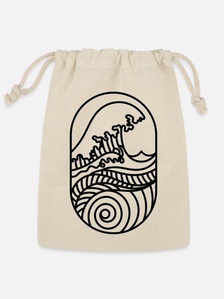 Your Wave – Japanese Surf Vibes - Reusable Gift Bag - Natural