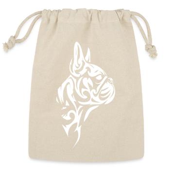 French Bulldog Tribal Tattoo - Reusable Gift Bag - Natural - Front