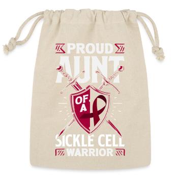 Sickle Cell Awareness Warrior Supporter Survivor - Reusable Gift Bag - Natural - Front