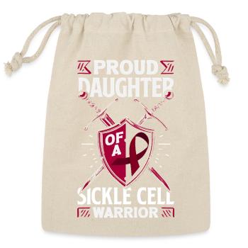 Sickle Cell Awareness Warrior Supporter Survivor - Reusable Gift Bag - Natural - Front