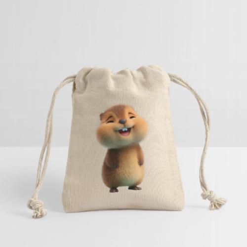 Joyful Cartoon Baby Beaver - Reusable Gift Bag