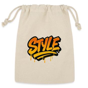 Stylish T-Shirt with Unique Icon Design - Reusable Gift Bag - Natural - Front