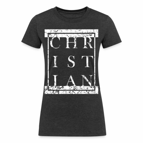 CHRISTIAN Religion - Grunge Block Box Gift Ideas - Women's Tri-Blend Organic T-Shirt