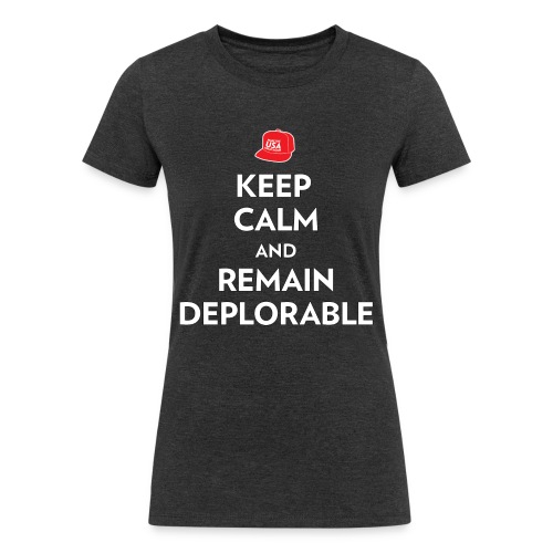 Keep Calm and Remain Deplorable - Women's Tri-Blend Organic T-Shirt