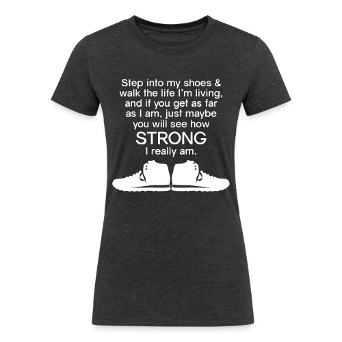 Step into My Shoes (tennis shoes) - Women's Tri-Blend Organic T-Shirt