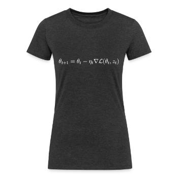 The Iteration Step For Stochastic Gradient Descent - Women's Tri-Blend Organic T-Shirt - heather black - Front