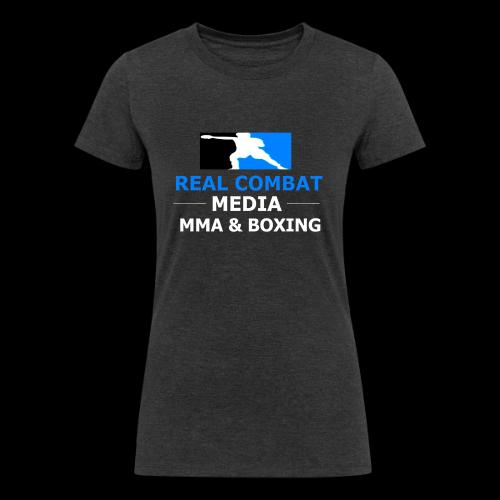 RCM MMA & BOXING Light Blue White Text - Women's Tri-Blend Organic T-Shirt