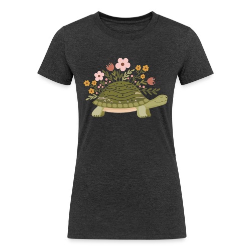 Floral Turtle - Women's Tri-Blend Organic T-Shirt