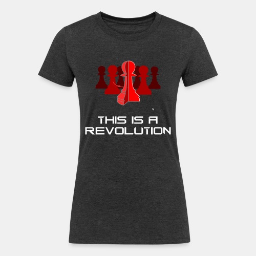 This is a Revolution. 3D CAD. Red, Ominous - Women's Tri-Blend Organic T-Shirt