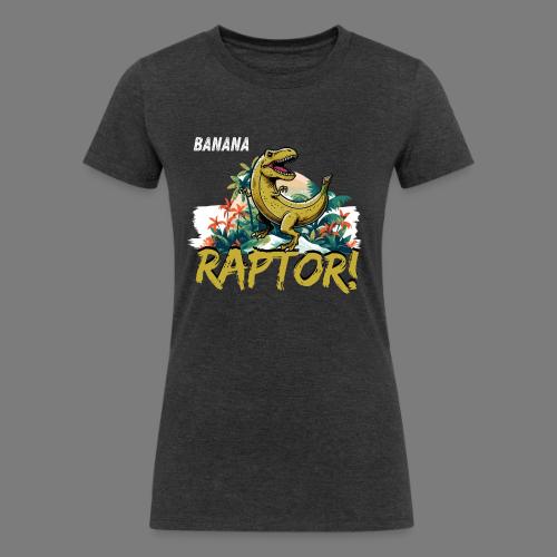Funny Banana Raptor T-Rex Design - Women's Tri-Blend Organic T-Shirt