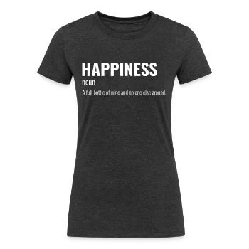 Witty Happiness Definition - Women's Tri-Blend Organic T-Shirt - heather black - Front