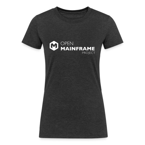 Open Mainframe Project - White Logo - Women's Tri-Blend Organic T-Shirt