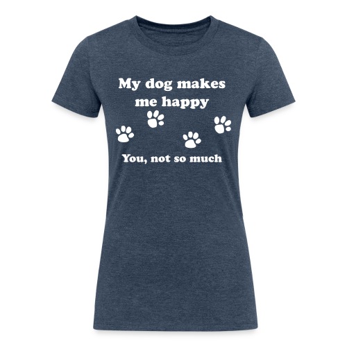 dog_happy - Women's Tri-Blend Organic T-Shirt