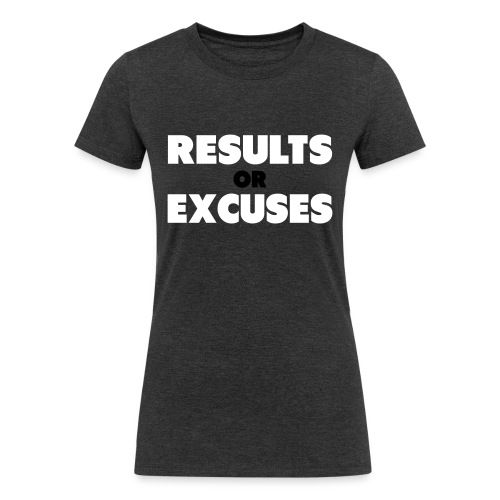 Results Or Excuses - Women's Tri-Blend Organic T-Shirt
