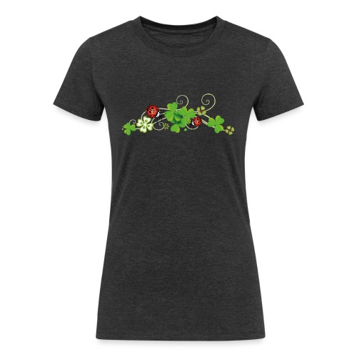 Four leaf clover design. New years eve party. - Women's Tri-Blend Organic T-Shirt