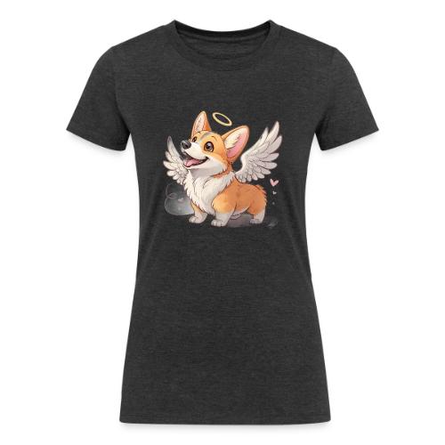 Angel Wings Corgi - Women's Tri-Blend Organic T-Shirt